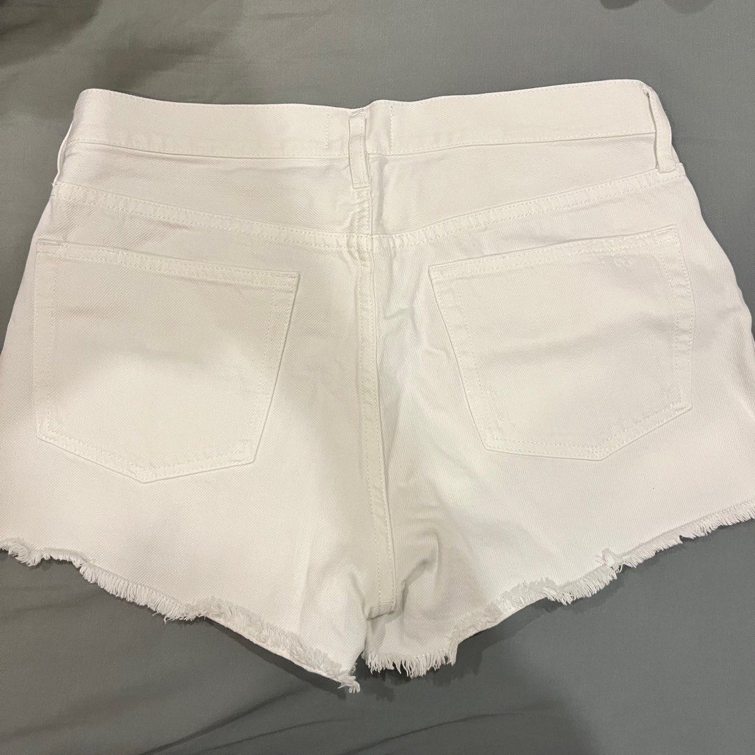Agolde White denim shorts