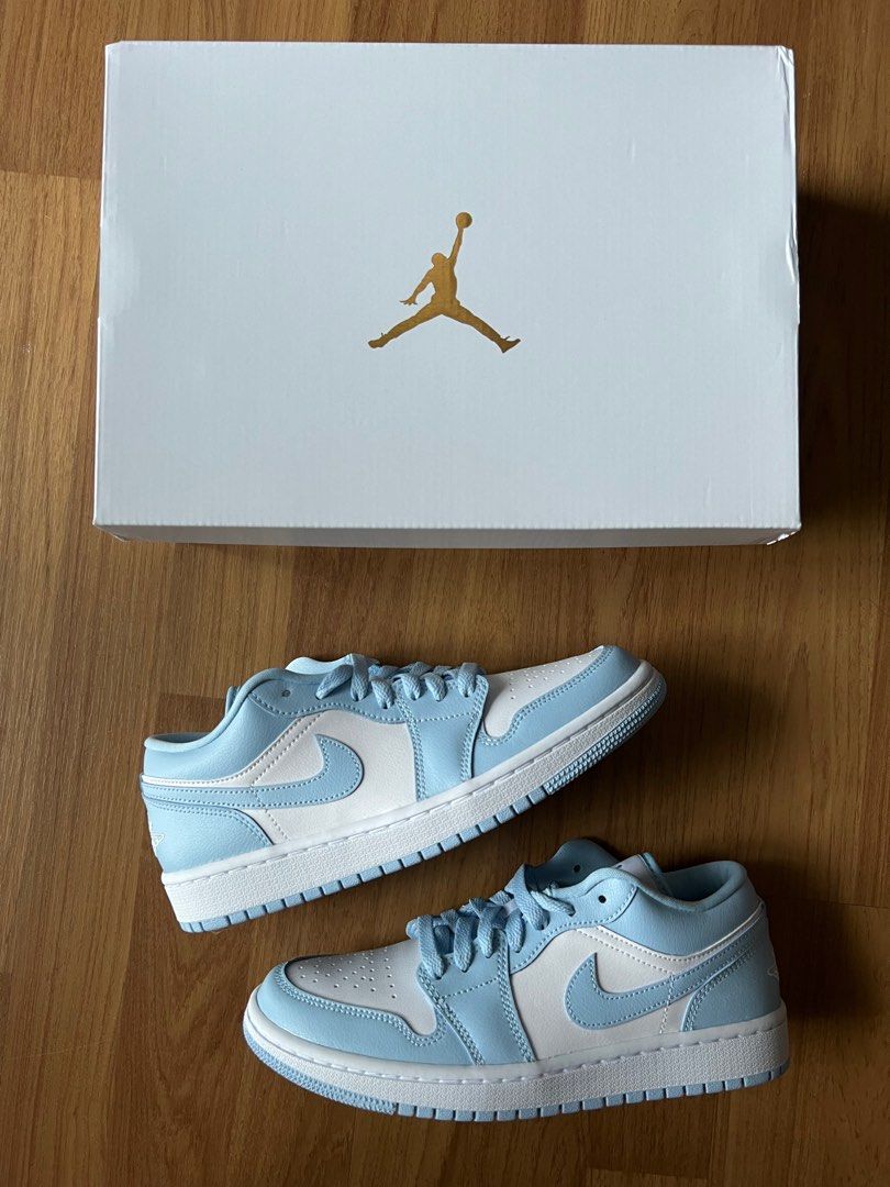 Air Jordan 1 low ice blue (W), Women's Fashion, Footwear, Sneakers on