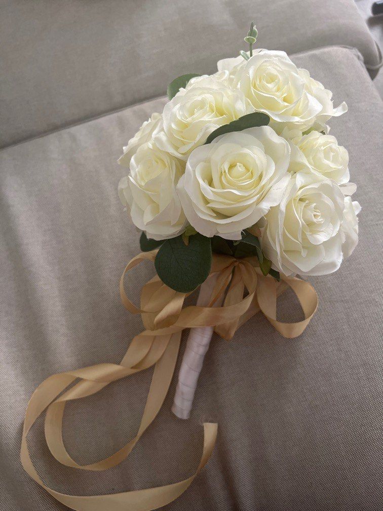 Artificial Bridal Bouquet, Hobbies & Toys, Stationery & Craft, Flowers