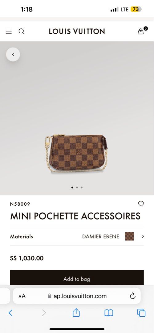 m82510 mini pochette accessoires on chain