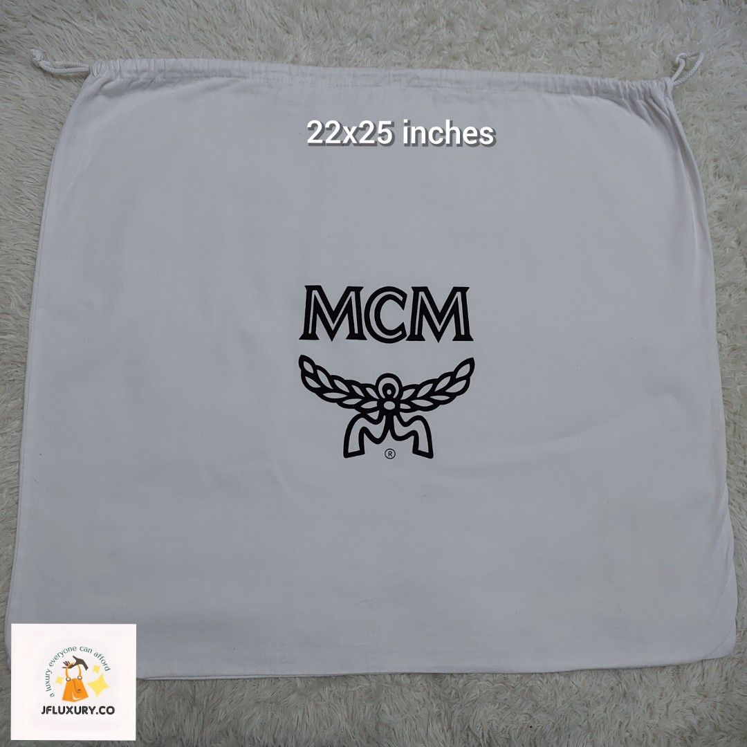 Authentic MCM dust bag 22x25 inches (Category: Luxury Bags & Wallets) located in Manila. Submitted by jfluxury.co (Listing ID 1215829294, Image 1). Description: excellent condition no flaws bought in Japan 🇯🇵 💯% Authentic. 😊 Money back guarantee. 😊 Clean and ready to use na po..