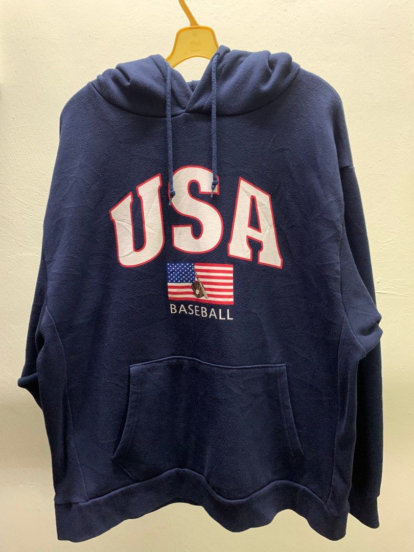 Baggy Hoodie USA Baseball Men s Fashion Tops Sets Hoodies on