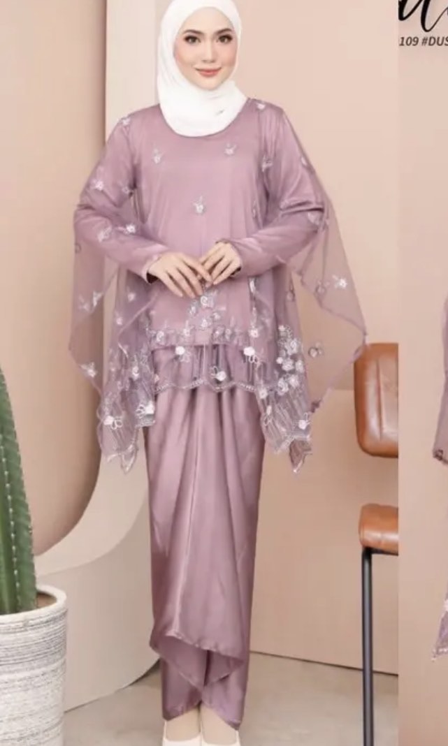 Baju Kurung Kaftan Pario With Lace Women S Fashion Muslimah Fashion