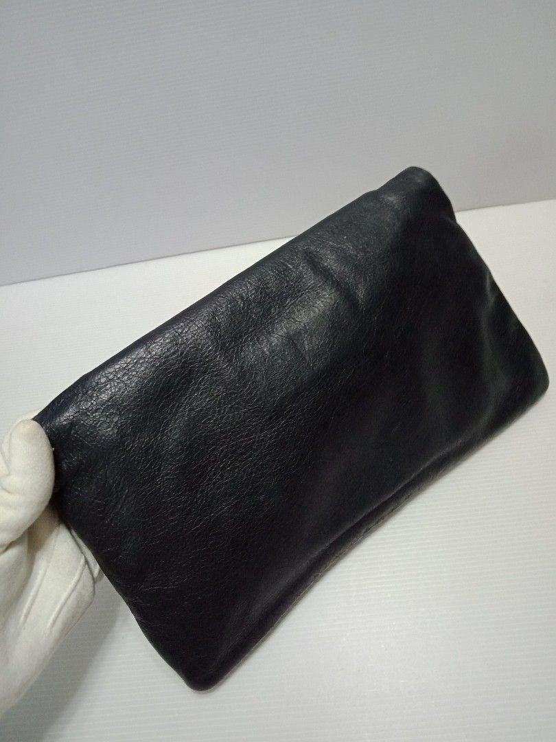 balenciaga clutch white
