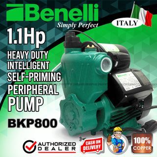BENELLI Italy Heavy Duty Intelligent Automatic Self-Priming Peripheral Jetmatic Booster Pump 100% Copper (0.5HP, 1.1HP) LIGHTHOUSE ENTERPRISE
