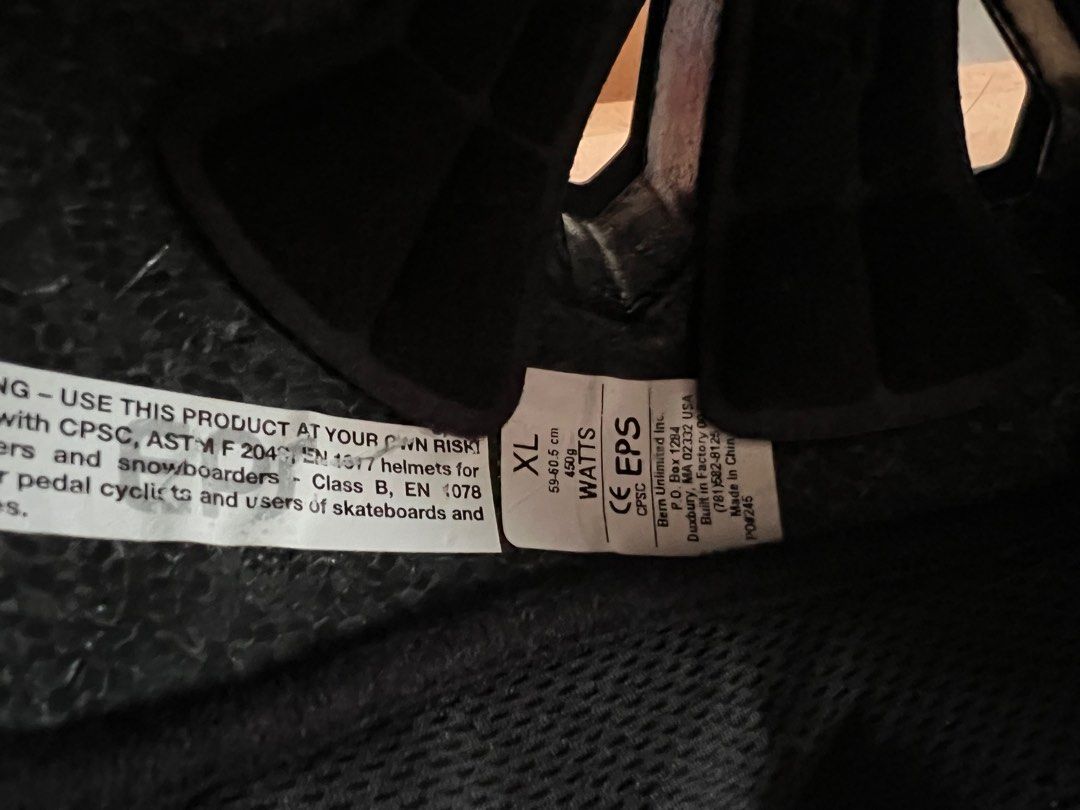 Bern helmet with visor, Sports Equipment, Bicycles & Parts, Parts