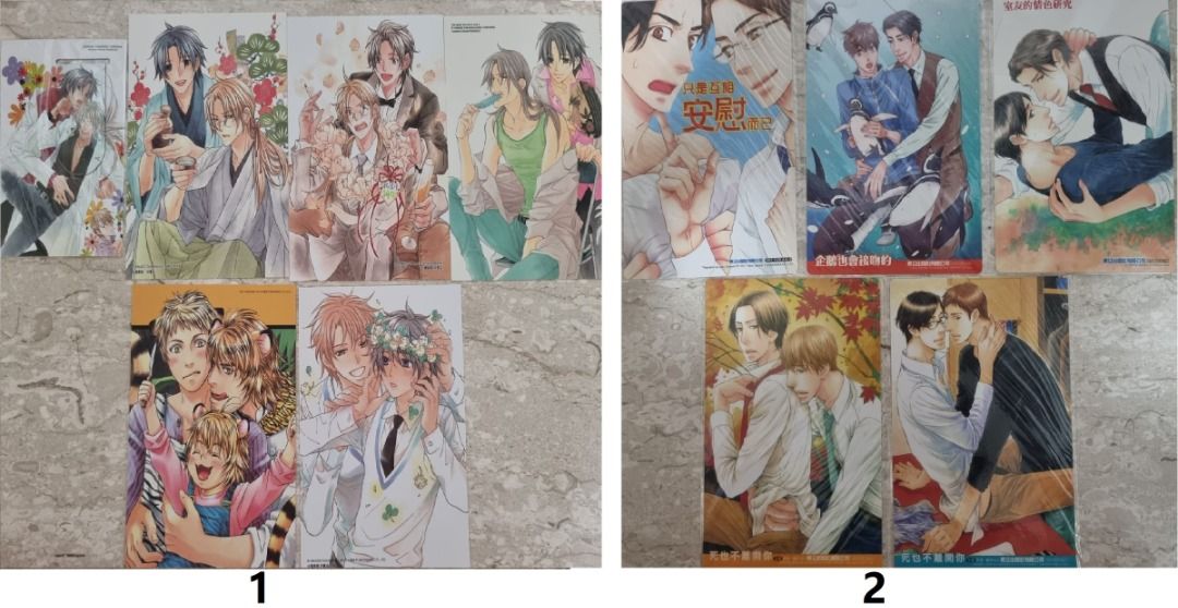BL Yaoi Anime Manga Post Cards Small Files Posters, Hobbies & Toys ...