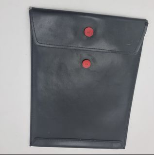 Black Leather Envelope Laptop Sleeve for 11"-13" Laptop