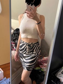 BN H&M Zebra Skirt
