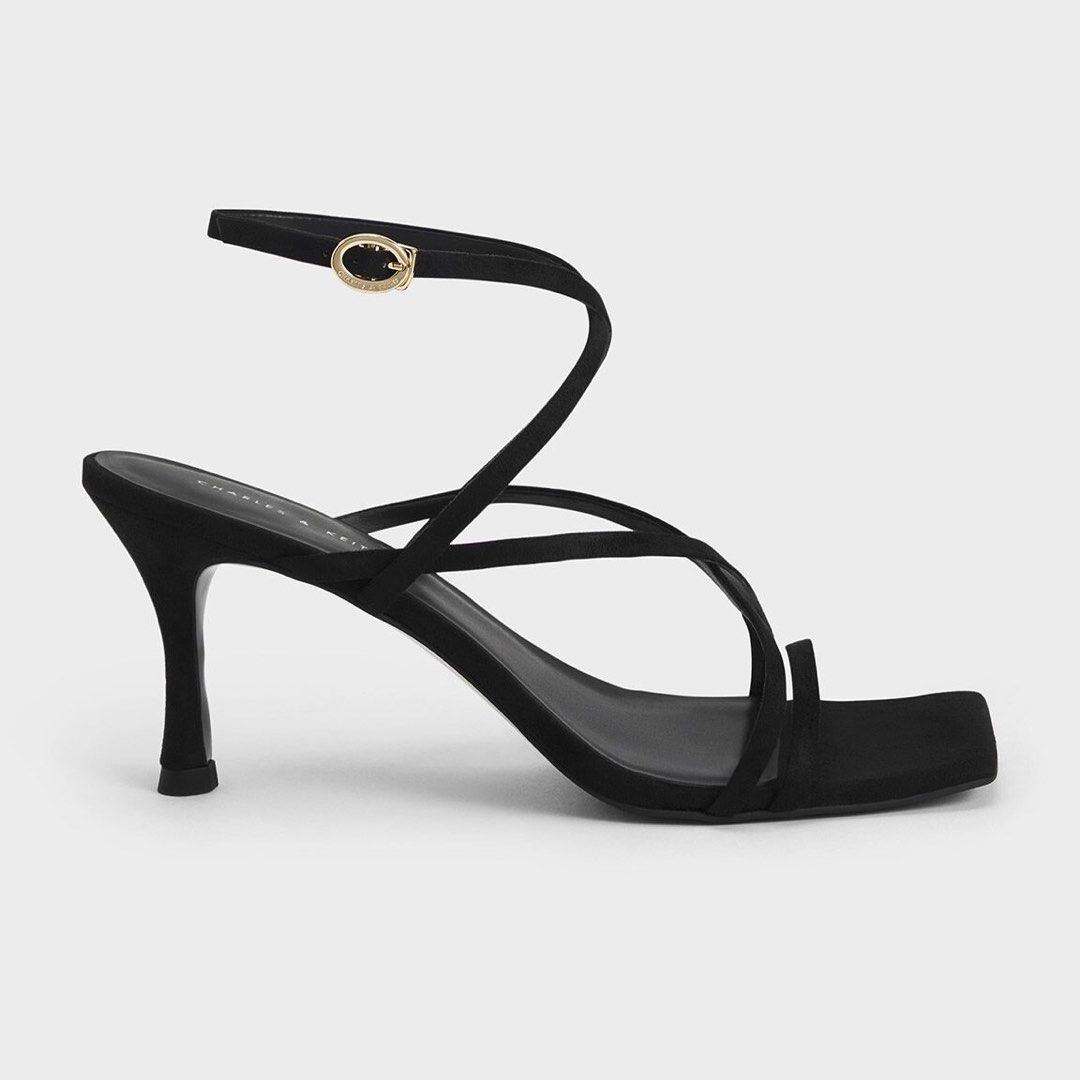 All black strappy discount sandals