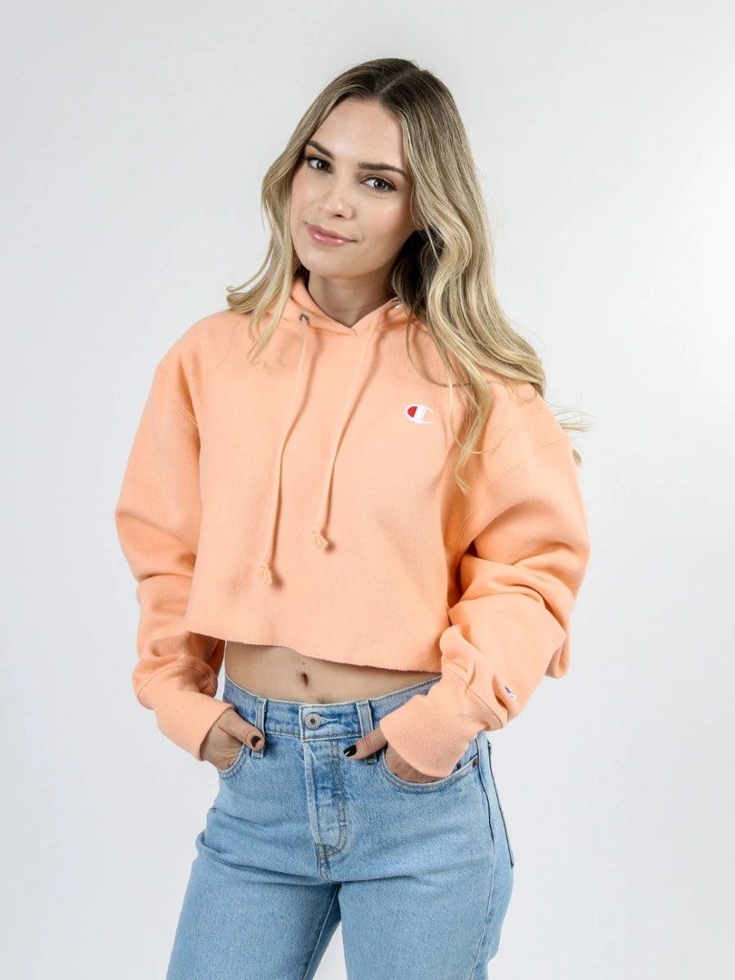 Champion women's reverse weave cropped hoodi top