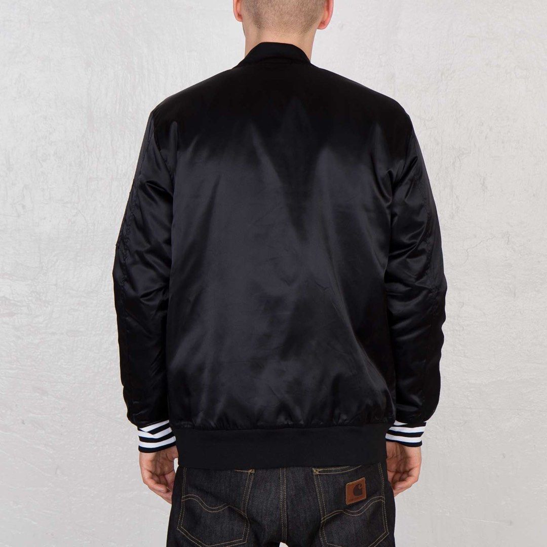 Adidas satin discount bomber jacket