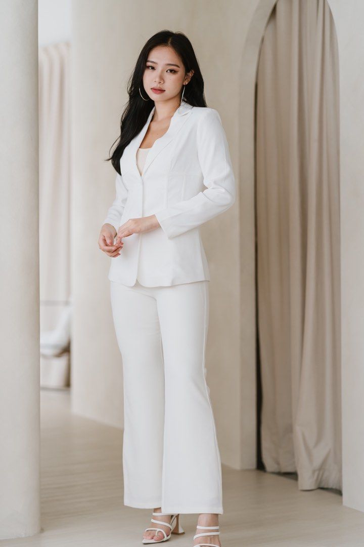 BNWT carrislabelle amari corset blazer white