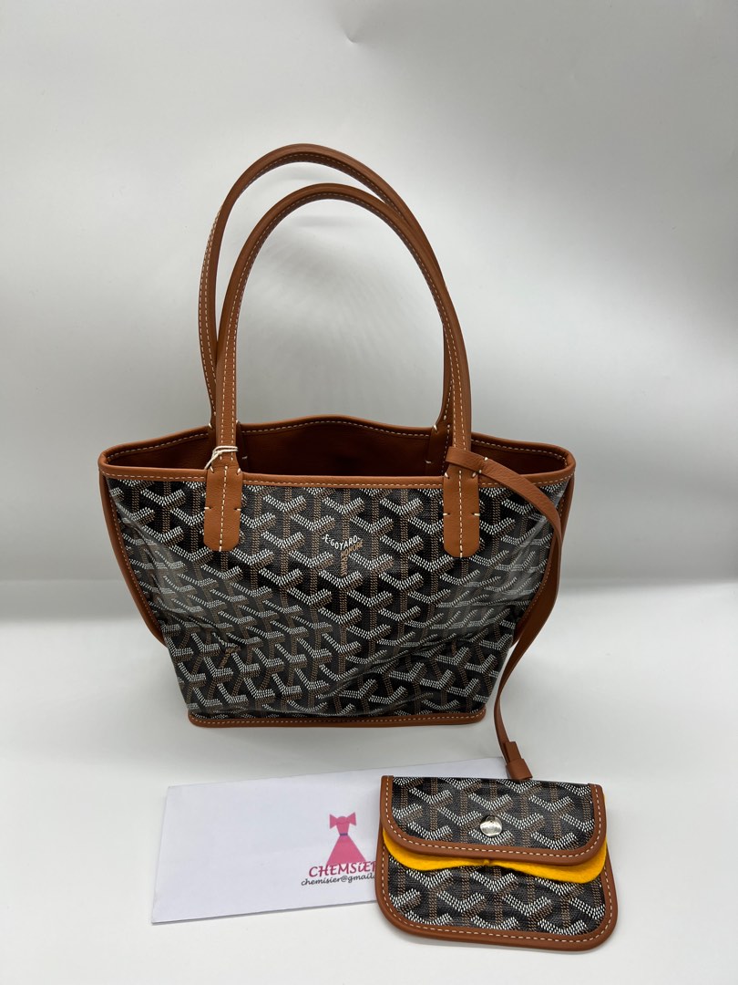 Goyard Tan/Brown Goyardine Coated Canvas And Leather Mini Saigon Top Handle  Bag Goyard | The Luxury Closet