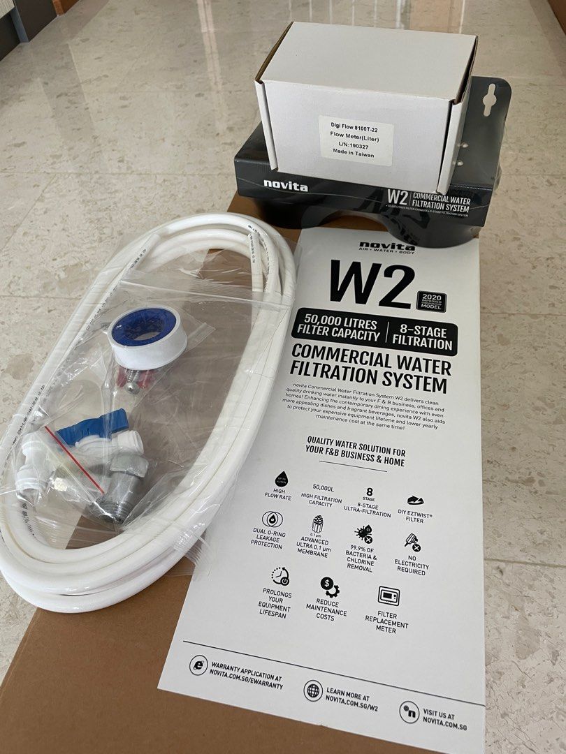 Brand New Novita W2 Water Filter system (Category: Bathroom & Kitchen Fixtures) located in Singapore. Submitted by nfission (Listing ID 1215870175, Image 1). Description: Brand new Novita W2 8 Stage Filtration Water Filter System Large 50,000 litres capacity Collection at 61 Bright Hill Drive, near Bright Hill MRT. Note: Selling filter system only, need to buy own filter cartridges..