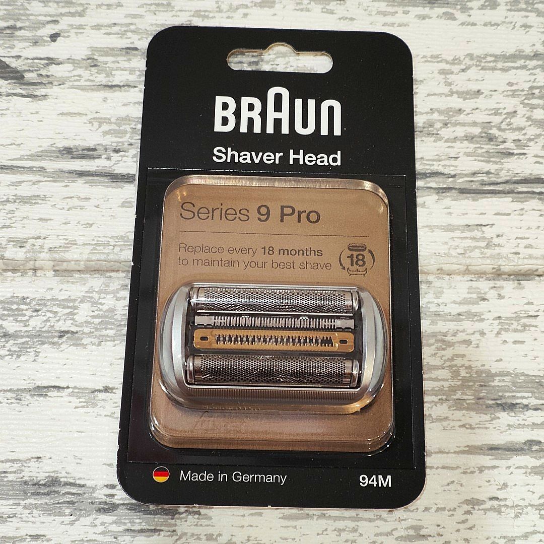 Braun Shaver Head Replacement Part 94M Silver, Compatible with Series Pro and Series Electric Razors for Men