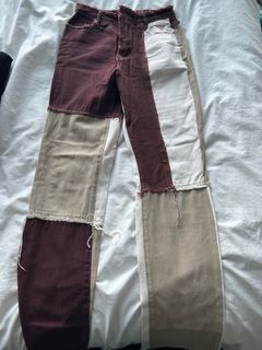 Brown Patchwork pants