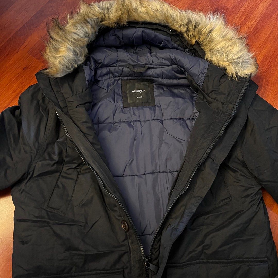 Burton menswear puffer clearance jacket in grey