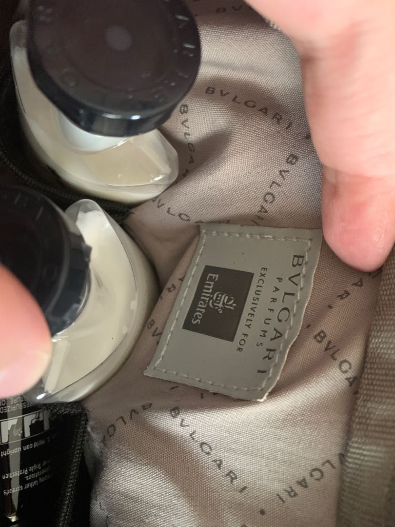 BVLGARI perfume s bag emirates