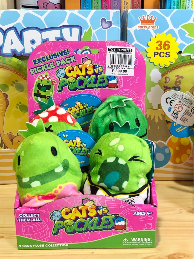 Cats Vs Pickles 4" Plush Bean Toy – Fuchsia Series, YOU CHOOSE Which One!