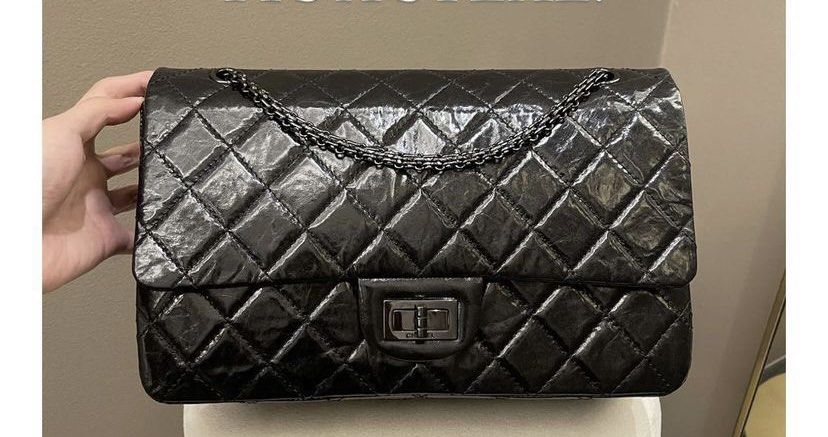 Chanel Classic Quilted Reissue  277 Black Patent So Black, Luxury, Bags  & Wallets on Carousell