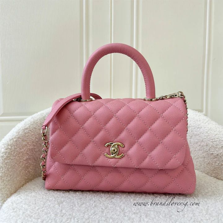 ✖️SOLD✖️ Chanel Small (24cm) Coco Handle in Pink Caviar GHW, Luxury, Bags &  Wallets on Carousell