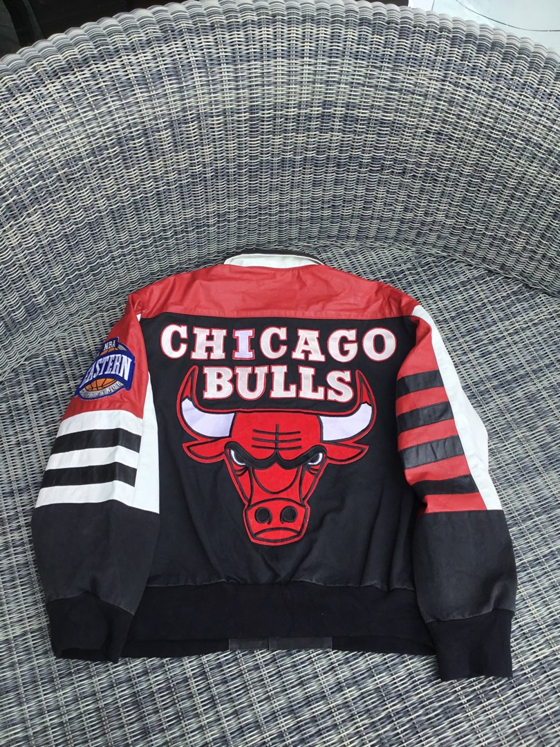 Chicago bulls OFFICIAL NBA VINTAGE jacket “JH” leather rare Jeff Hamilton  basket ball, varsity bomber vintage kulit Not Schott avirex yellow corn ...