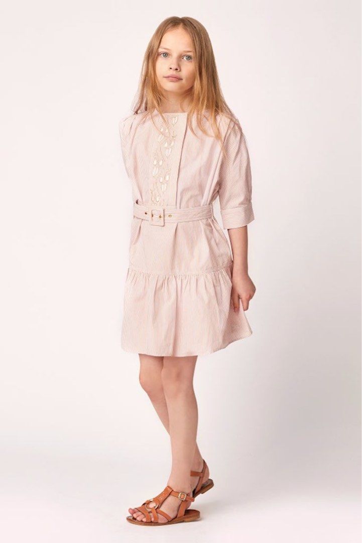 Chlo Kids embroidered design belted dress
