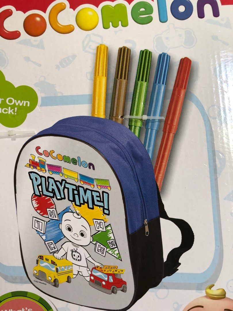 Cocomelon Coloring Backpack, Hobbies & Toys, Toys & Games on Carousell