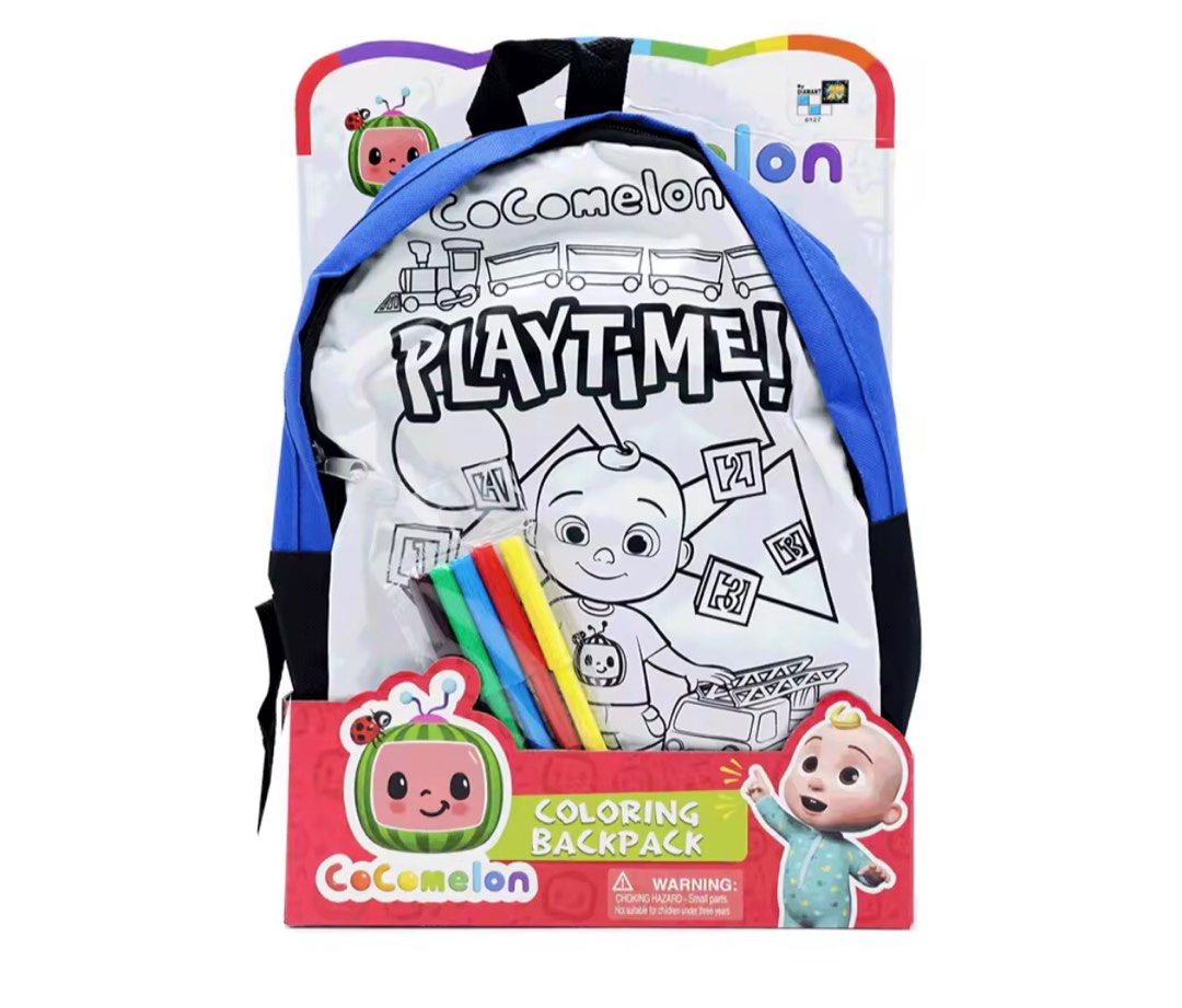 Cocomelon Coloring Backpack, Hobbies & Toys, Toys & Games on Carousell