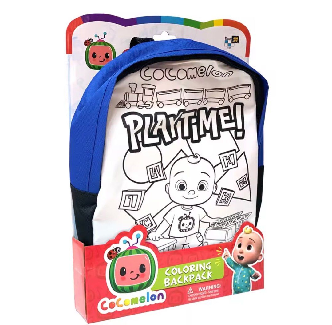 Cocomelon Coloring Backpack, Hobbies & Toys, Toys & Games on Carousell