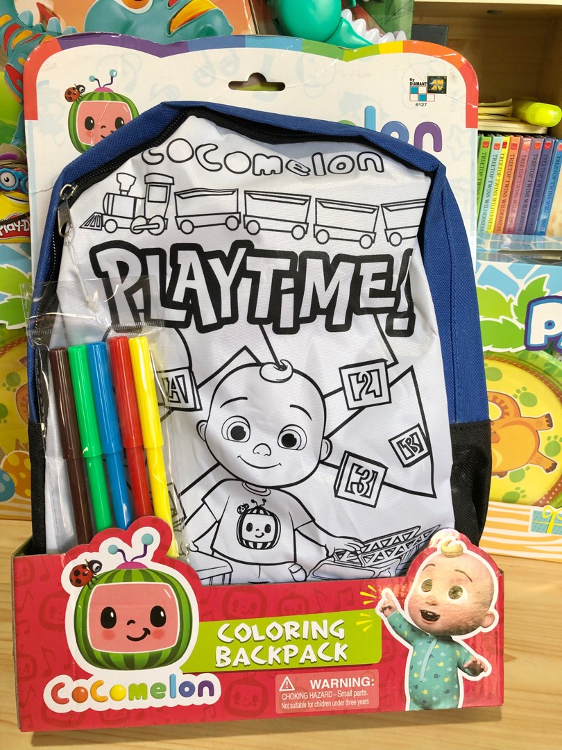 Cocomelon Coloring Backpack, Hobbies & Toys, Toys & Games on Carousell