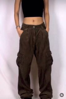 Bossini Ladies Dark Brown Corduroy Pants Womens Fashion Bottoms Other  Bottoms on Carousell