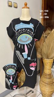 Dress kaos bercorak