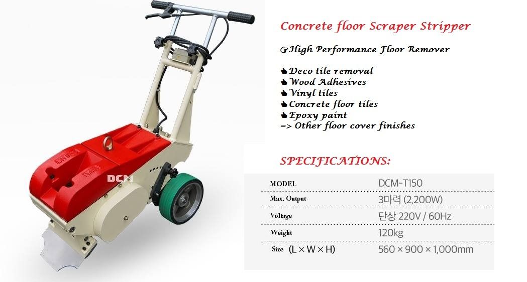 Electric Concrete Floor Scraper Stripper 220V Floor Remover Deco tile ...