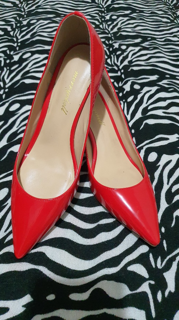 simple red heels