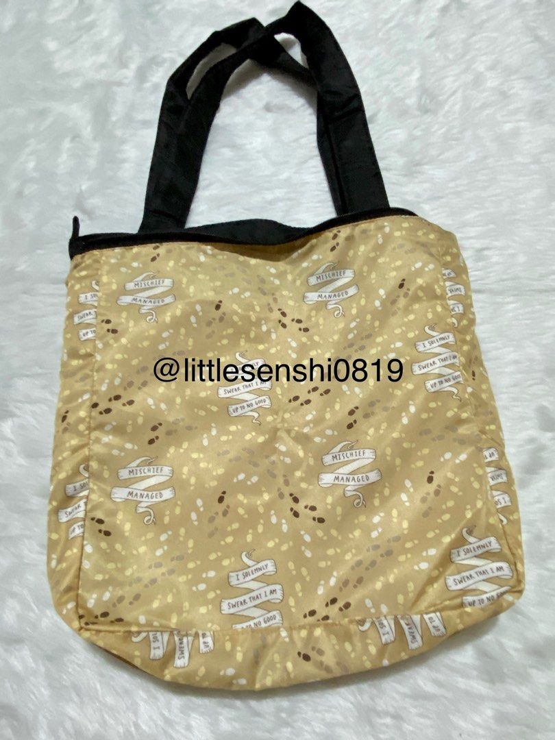 Preloved Be Light in Harry Potter Mischief Managed (Category: Diaper Bags & Wetbags) located in Quezon City. Submitted by littlesenshi0819 (Listing ID 1215972728, Image 3). Description: Excellent to Very Good Used Condition Be Light Harry Potter Mischief Managed. 2nd owner, never used on my end. This bag is for all the Harry Potter lovers out there! RFS: Decluttering, too many bags. I prefer structured bag. ✅ Cash basis only, no layaway ✅ Last pr