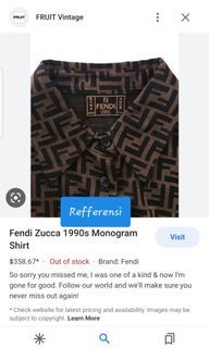 Fendi zucca monogram semi sheer