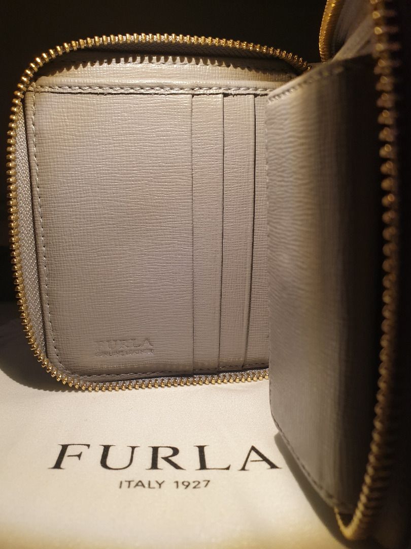 FURLA Zip Around Leather Wallet, Women's Fashion, Bags Wallets