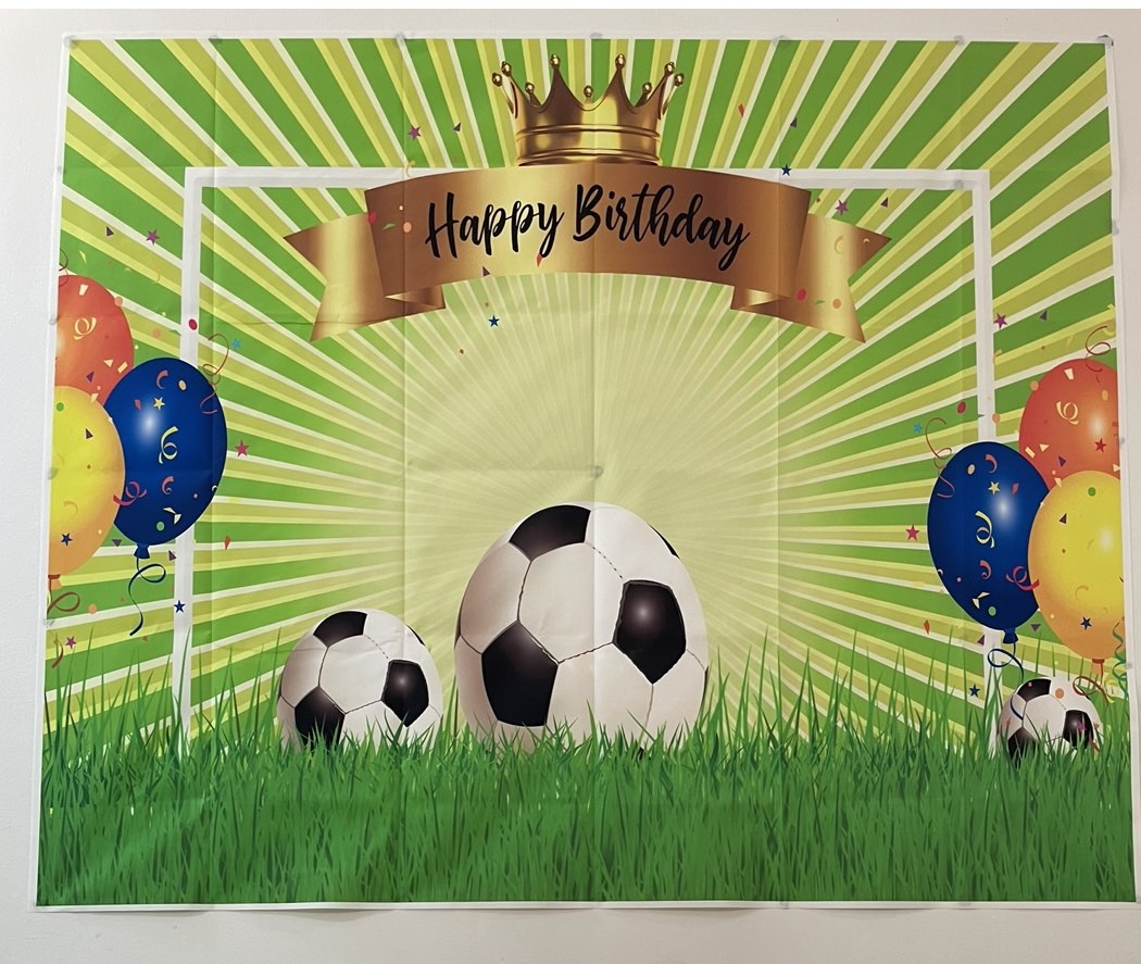 Football birthday theme backdrop banner, Hobbies & Toys, Stationery