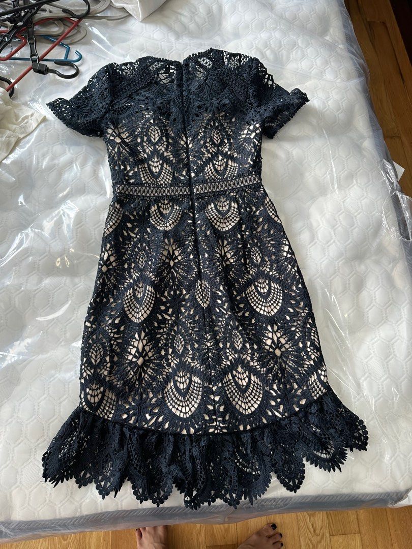 Forever new navy lace dress top