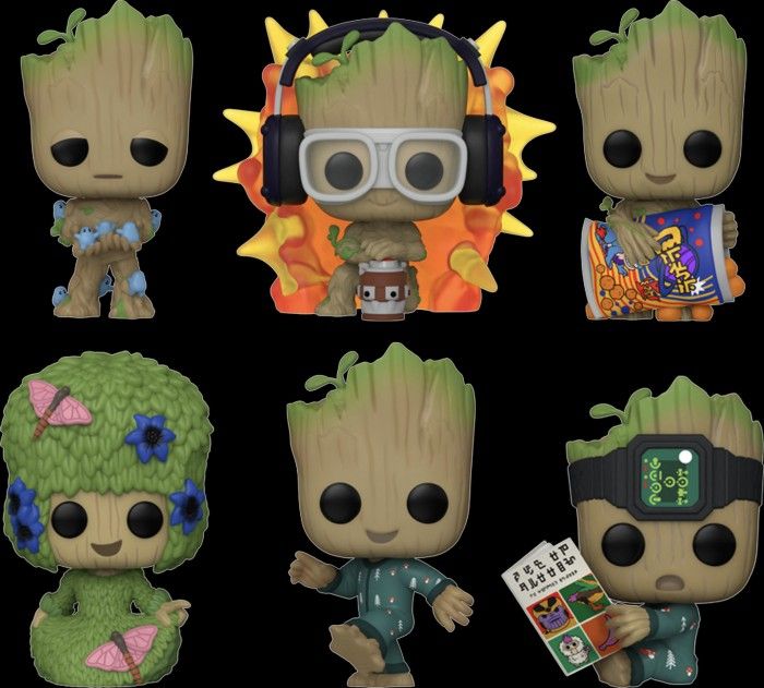 Funko Pop Marvel: I am Groot - Groot with Cheese Puffs #1196