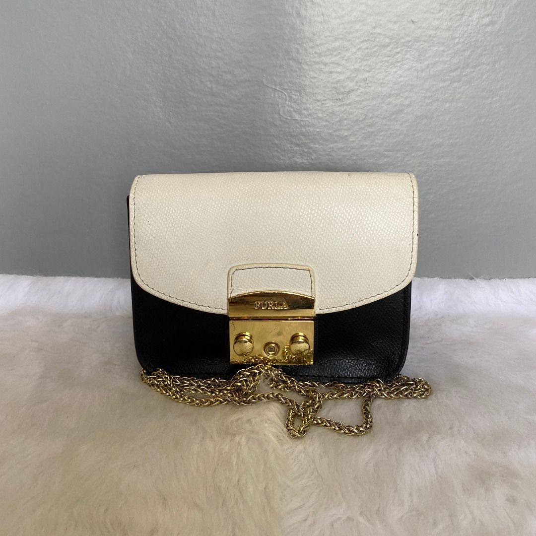 Furla metropolis black and white store
