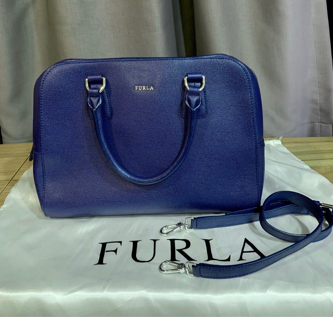 Furla Saffiano Leather Navy Blue