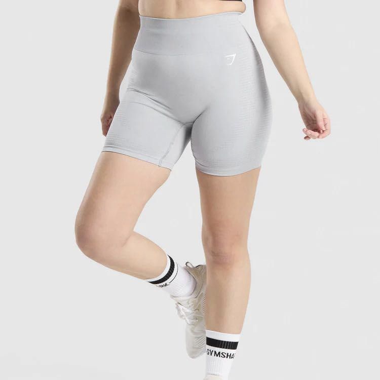 Gymshark Vital Seamless 2.0 Shorts Light Grey Marl (S)