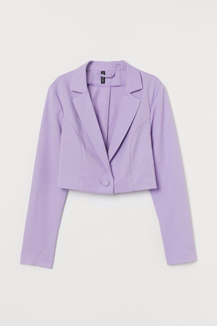 Purple hot sale cropped jacket