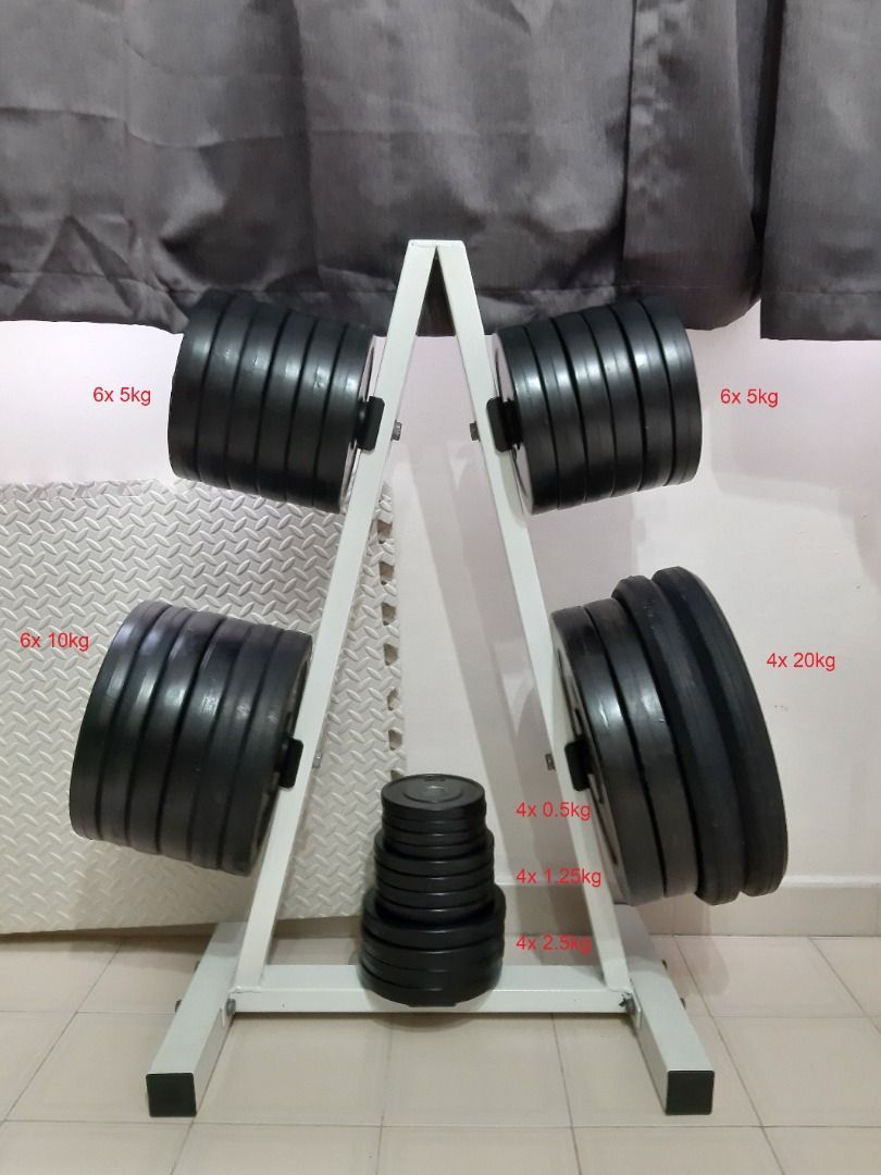 home gym set 217kg weight plates 20kg 10kg 5kg