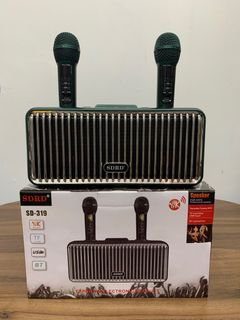 Hongkong brand new(sdrd)sd319 home karaoke set with local shop warranty free delivery green/gold colour