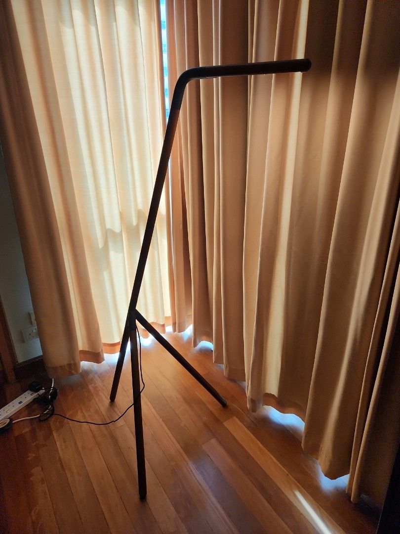 Hooga Pexton Dark Wood Standing Reading light, Furniture & Home