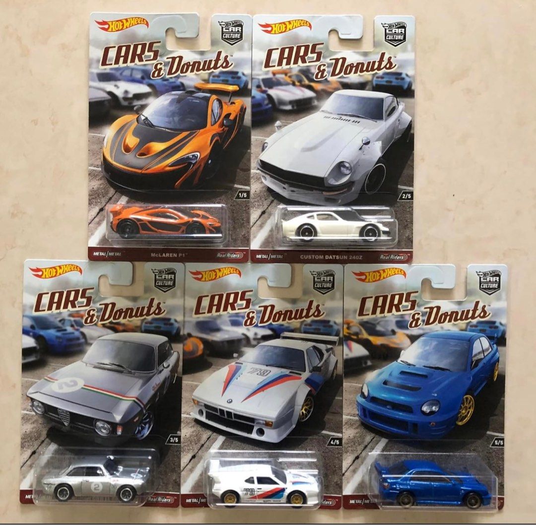 Hot Wheels Cars & Donuts set of 5, Hobbies & Toys, Toys & Games on
